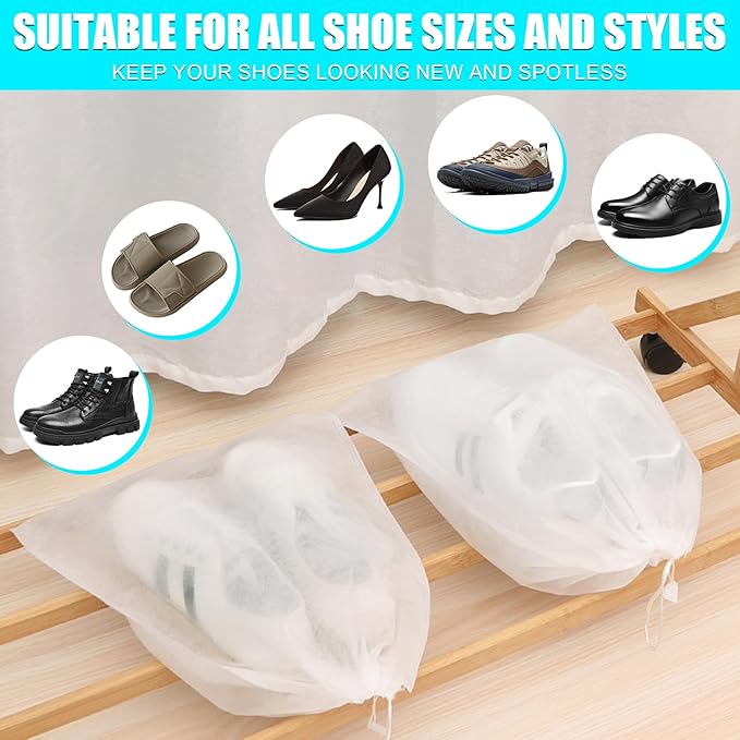 XXL Shoe Washing Machine Bag - 2-Pack Reusable Shoes Cleaning Bags, 360° Deep Clean for Tennis Shoes, Sneakers and Slippers, Includes 2 Shoe Storage Dust Bags (Yellow)