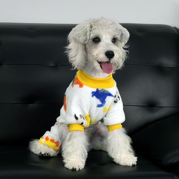XPUDAC Dog Pajamas Fleece Dog Sweaters for Small Medium Dogs Girl Boy Soft Warm Pet Clothes for Doggie Winter Christmas(Medium)