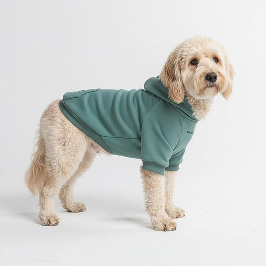 Spark Paws Dog Hoodie – Premium Dog Sweater for Small, Medium, and Large Dogs | Warm Outfits for French Bulldogs, Pitbull, Puppy, Winter Jacket Alternative - Teal - 2XL