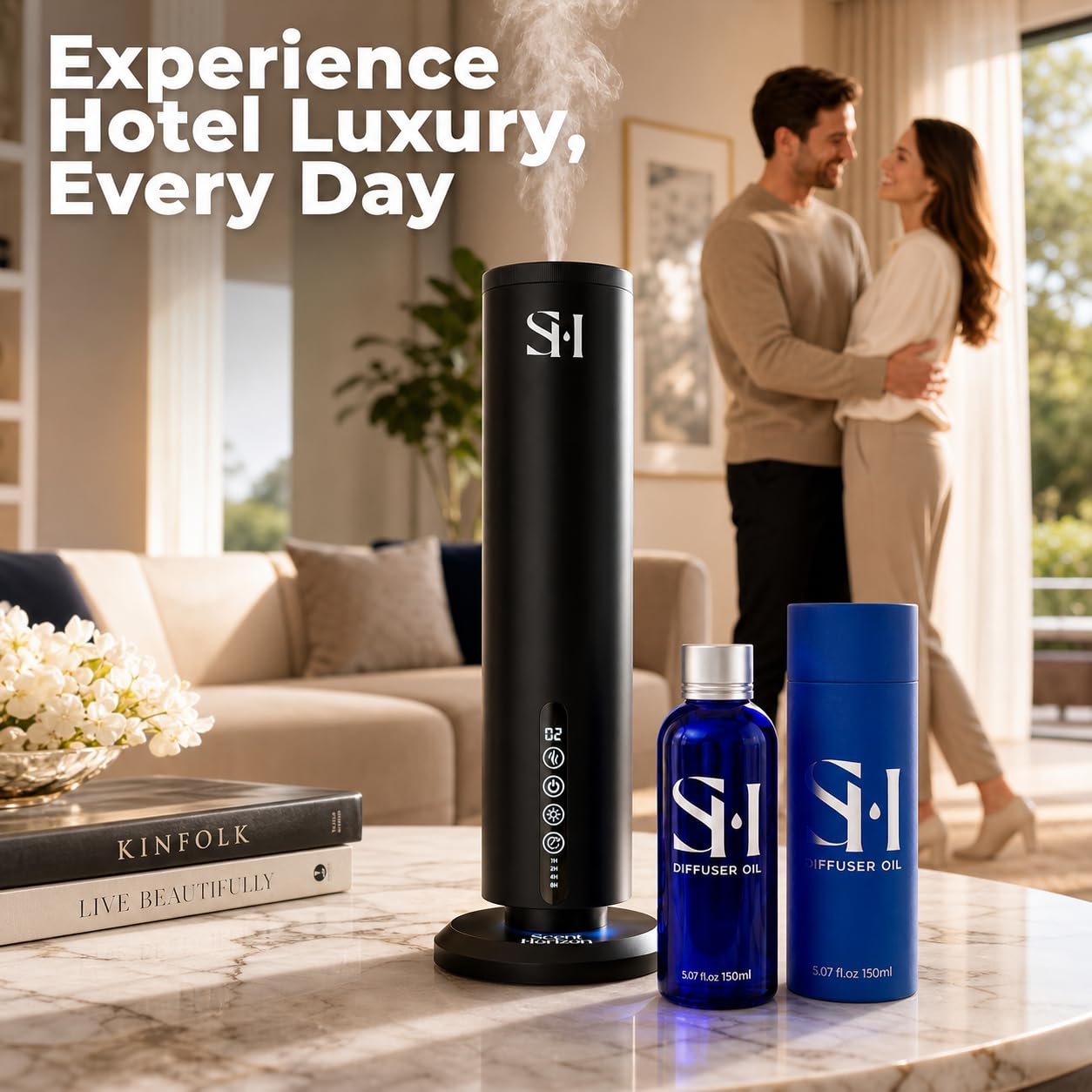 Inspired by 6-Star Hotel Monaco MC01 Hotel Scent Diffuser Oil | 5.07 Fl oz (150 ml) - Waterless Diffuser Oil Refill & Highly Concentrated Fragrance Oil, Diffuser Oil Scents, Hotel Oil Diffuser