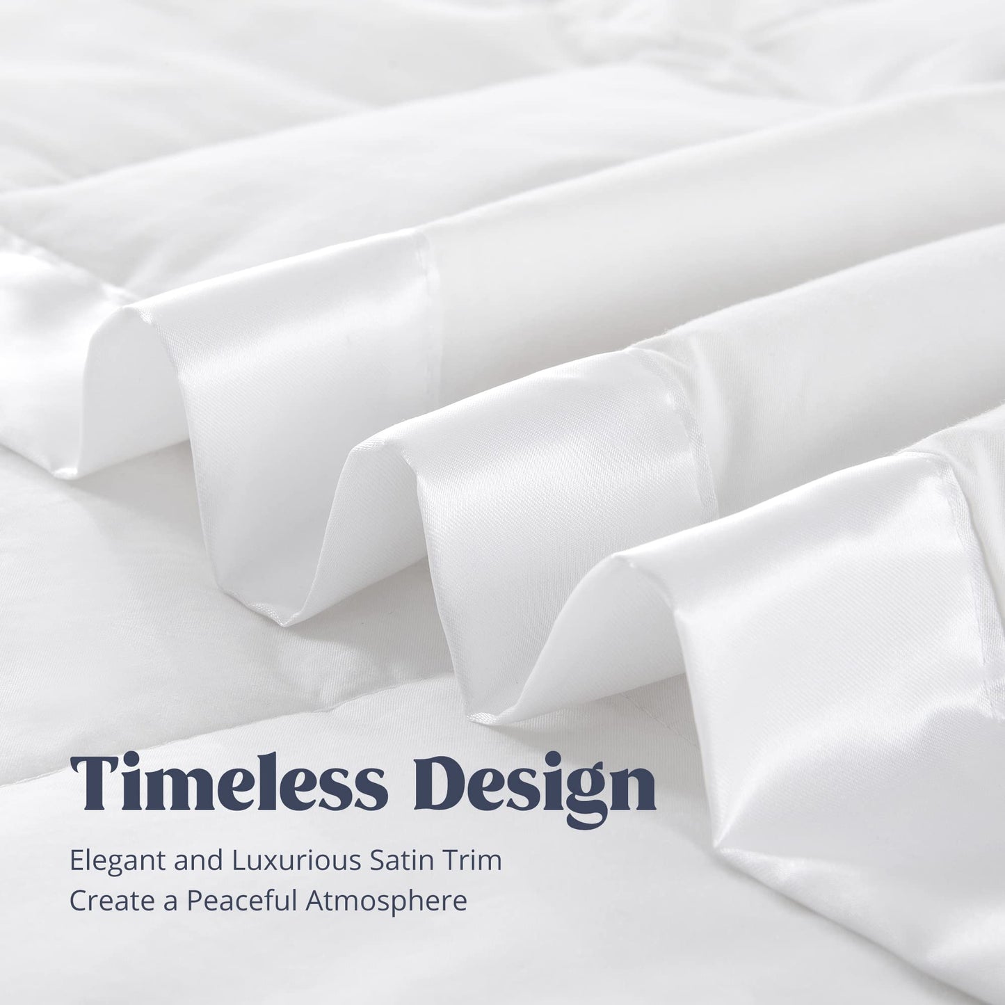 puredown® Blankets King Size - Soft Lightweight Down Blanket for Bed, Cozy Warm Luxury Bed Blanket with Satin Trim, White (108"X90")