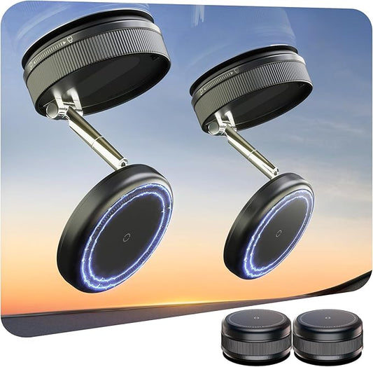 2 PCS Upgraded 360° Vacuum Magnetic Car Phone Holder for Magsafe [96+LBS Strongest Suction & 2800gf Strongest Magnetic], Adjustable Car Phone Mount for Your Car/Gym/Mirror/Shower for iPhone & Android