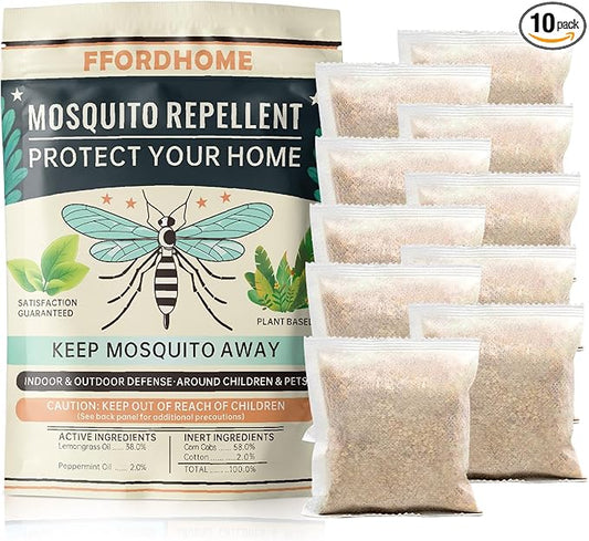 Mosquito Repellent for Patio - Mosquito Repellent Indoor & Outdoor Protection - Mosquito Deterrent for Yard - Mosquito Control for Rooms, Keep Mosquitos Away for Camping - 10 Packs