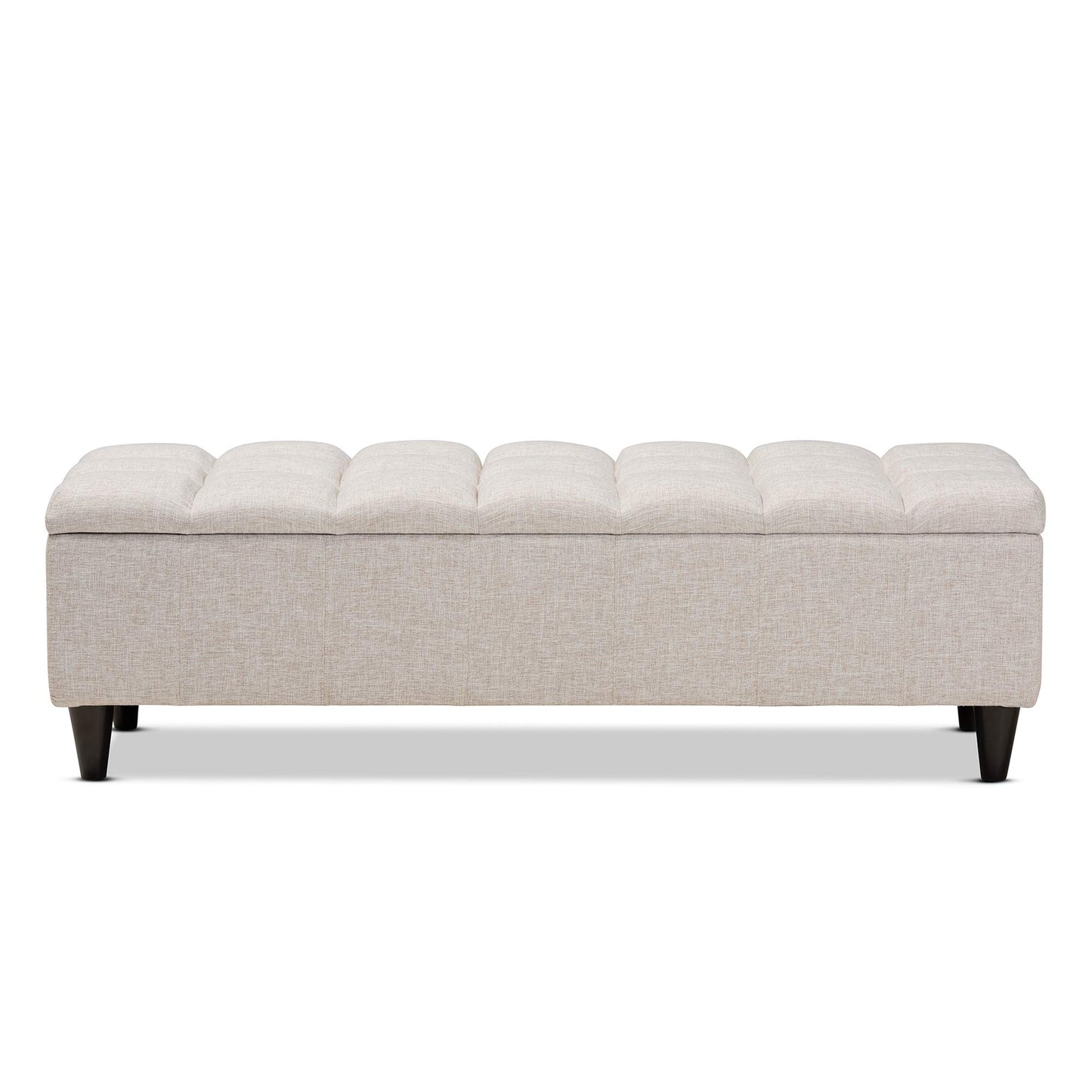 Baxton Studio Ottomans, Beige/Dark Brown