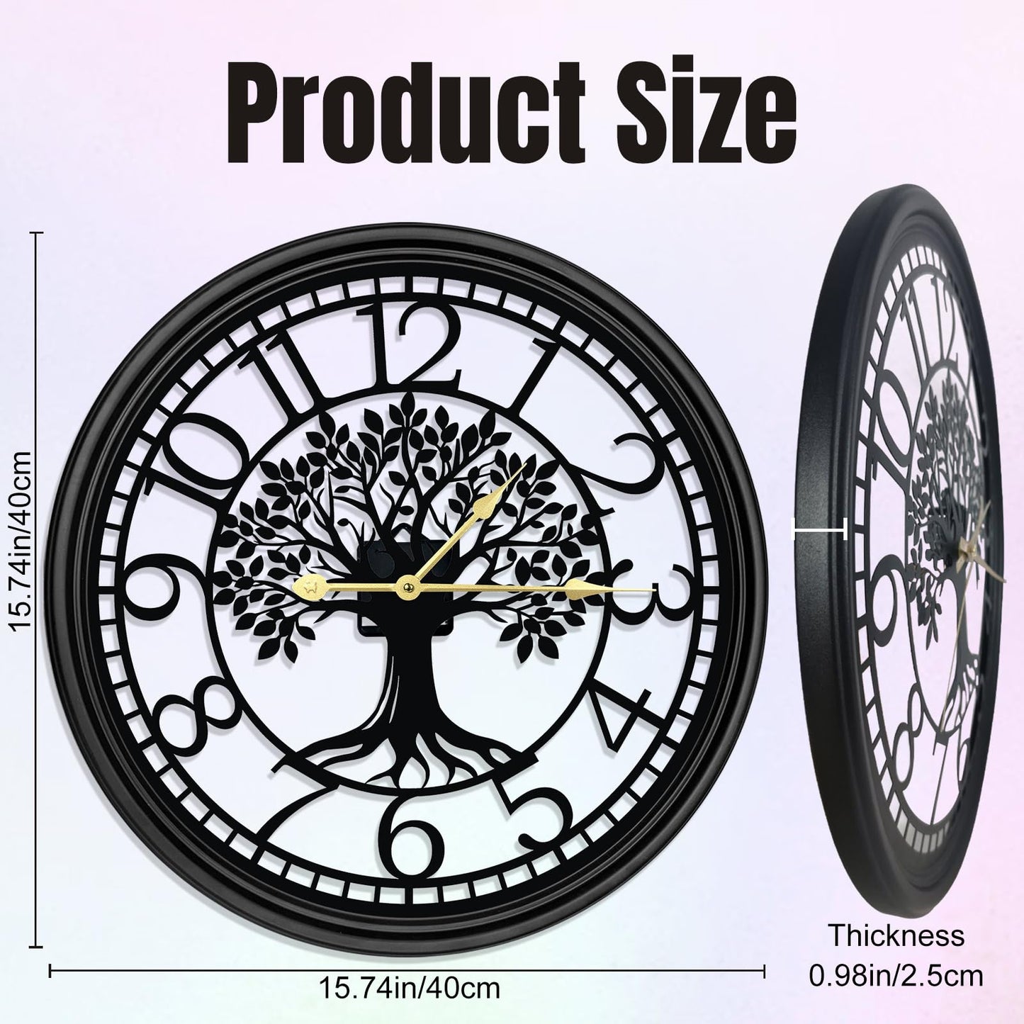 VPDTVK Big Wall Clock - Wall Clocks for Living Room Decor, Quiet and No Ticking Suitable for Wall Decor, Living Room Decoration, Kitchen Decoration