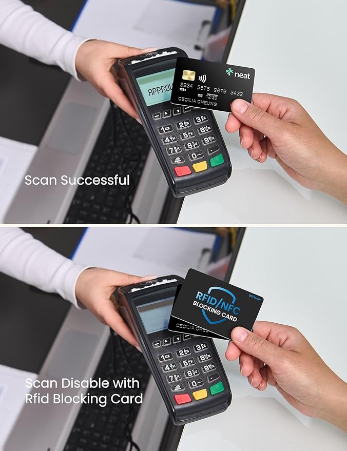 WHonor RFID Blocking Card 10 Pack, Bank Debit Credit Card Protector, Anti-Theft Contactless NFC Blocker, Entire Wallet Protection (10)
