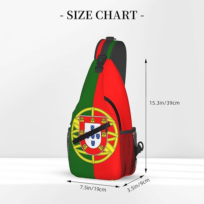 GJXFLSY Portugal Flag Sling Backpack Crossbody Bag Casual Chest Bags Travel Hiking Daypack Shoulder Bag for Women Men