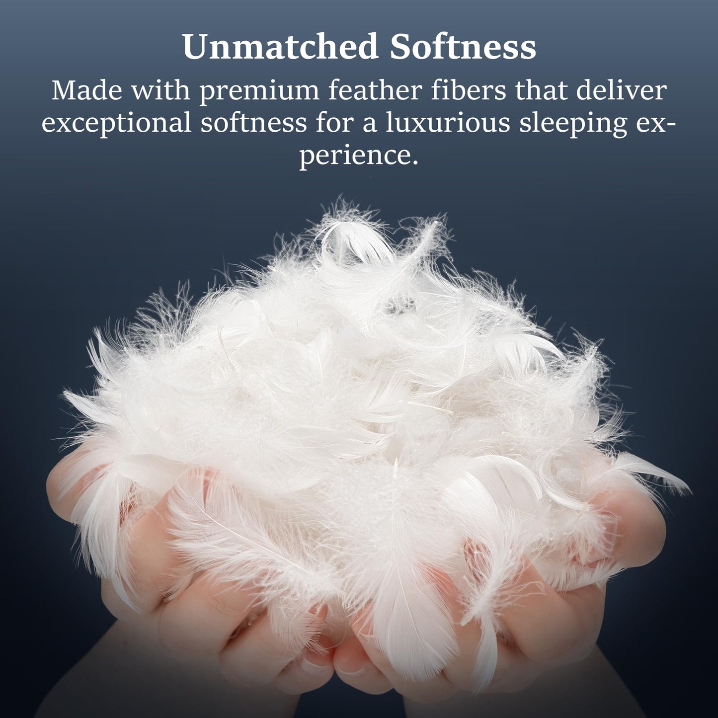 COZSINOOR Goose Down Feather Pillows Queen Size Set of 2 - Hotel Down Bed Pillow for Sleeping, Soft 600 TC Cotton Cover, Fluffy Support Surround Fill Down Alternative for Back, Stomach, Side Sleepers
