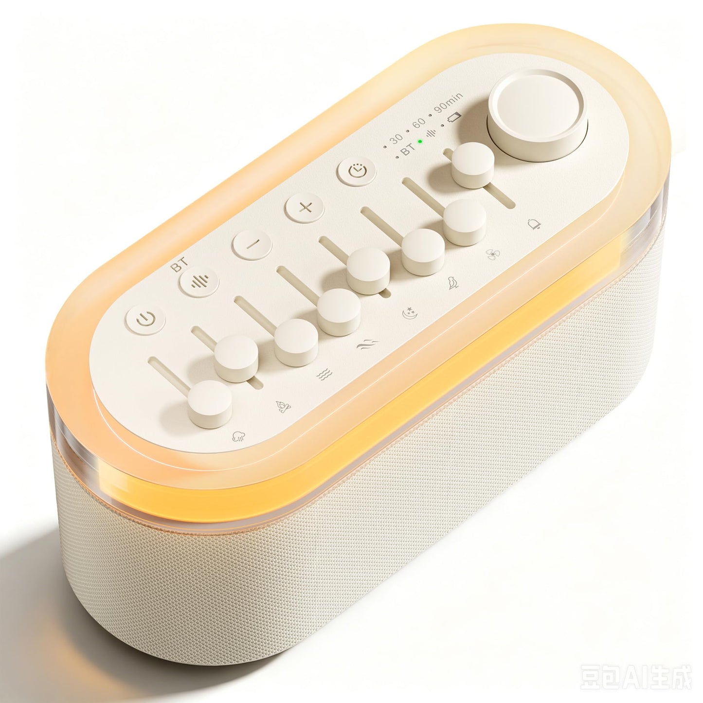 White Noise Sound Machine for Sleep with 256 Mixable Sounds & Bluetooth Speaker,3-in-1 Portable Sound Machine, 9 Color Adjustable Night Light, Automatic Timing & Rechargeable Battery for Adults Kids
