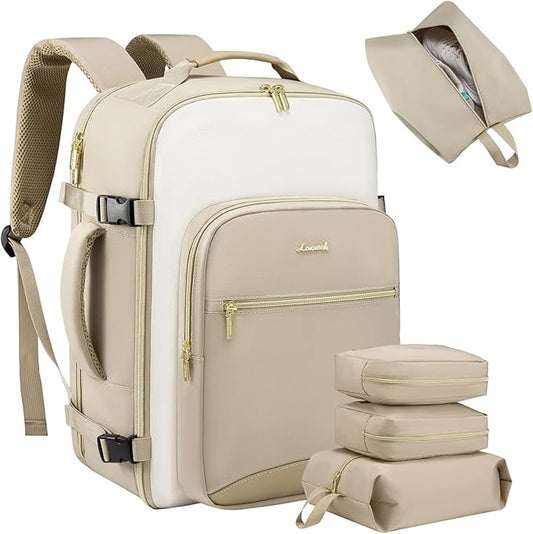 LOVEVOOK 50L Large Travel Backpack for Women Men Fits 17 Inch Laptop, Carry on Backpack for Traveling on Airplane, Personal Item Bag Airline Approved, Business Causal Weekender Backpacks