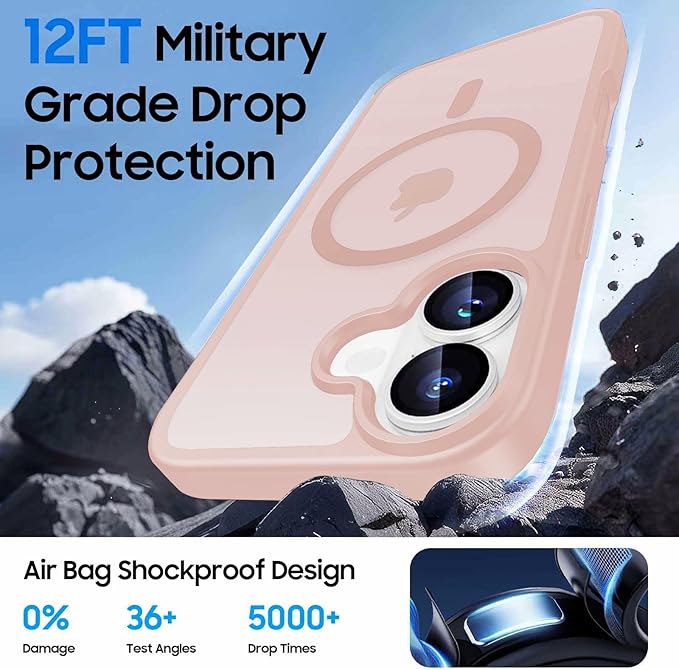 Ntwinro Magnetic for iPhone 17 Case (Compatible with MagSafe) with Detachable Wallet & Card Holder for 3 Cards [RFID Blocking] Military Grade Protective Slim Phone Cover, Pink