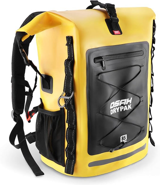 Waterproof Backpack Dry Bag 35L/55L/85L – Heavy Duty Roll-Top Hiking Backpack for Travel, Kayaking, Boating, Camping, Rafting and Fishing