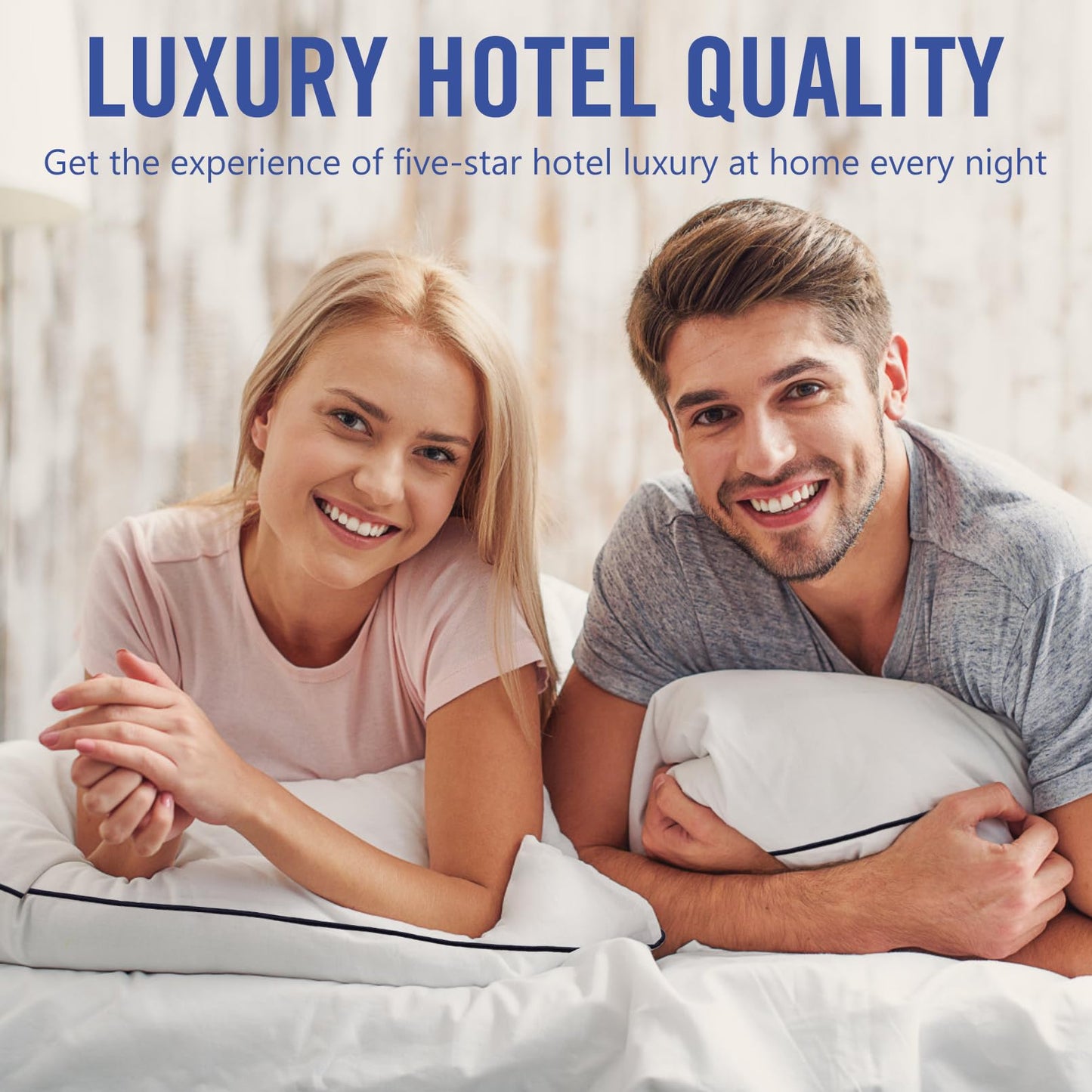 Vorouhals Hotel Collection Bed Pillows for Sleeping 2 Pack Standard Size Cooling Pillows Set of 2 for Back, Stomach or Side Sleepers, Super Soft Down Alternative Microfiber Filled Pillows