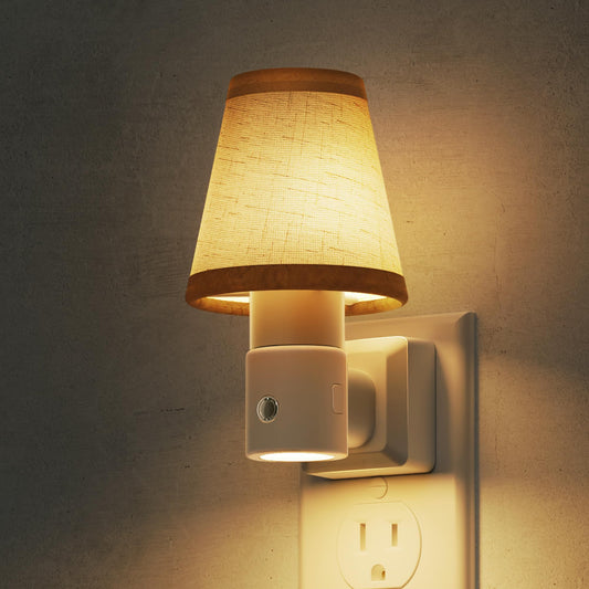 L LOHAS LED Rotating Night Lights Plug into Wall, [3 Pack] Soft Warm Nightlight with Light Sensor for Bathroom Kitchen