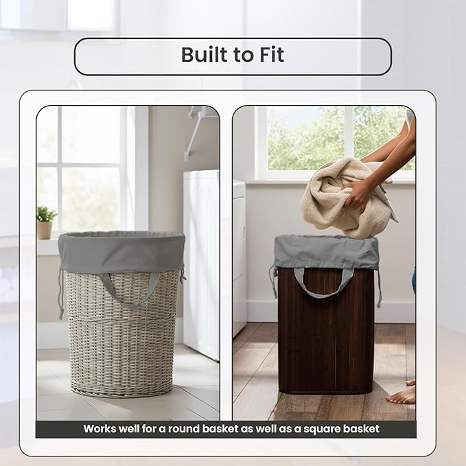 LFH Home Cotton Canvas Extra Large Laundry Bag with Handle, Heavy Duty Drawstring Closure Washable Laundry Bags, School Travel, Home, Hotel, College Dorm, Organizer Sack, Toys 28x40-Grey Thanks Giving
