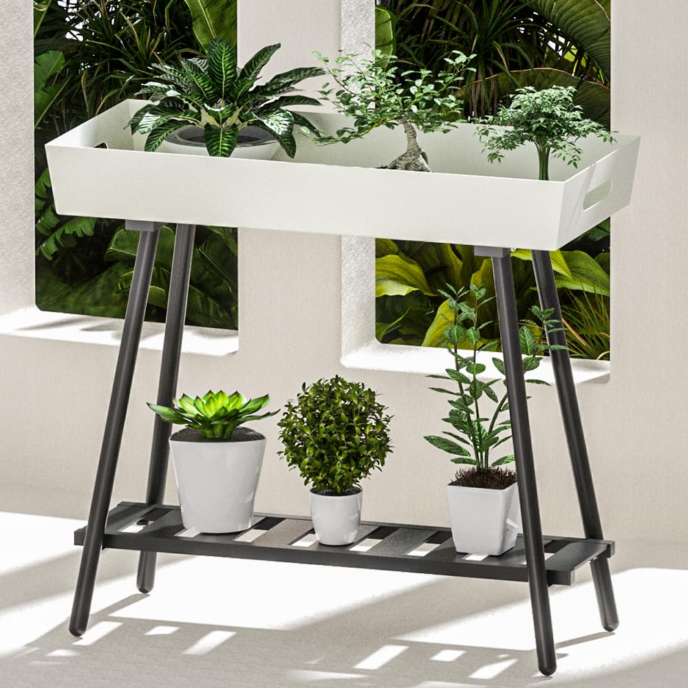 DHYGOTFUR Aluminum Plant Stand Outdoor &Indoor Heavy Duty Flower Rack