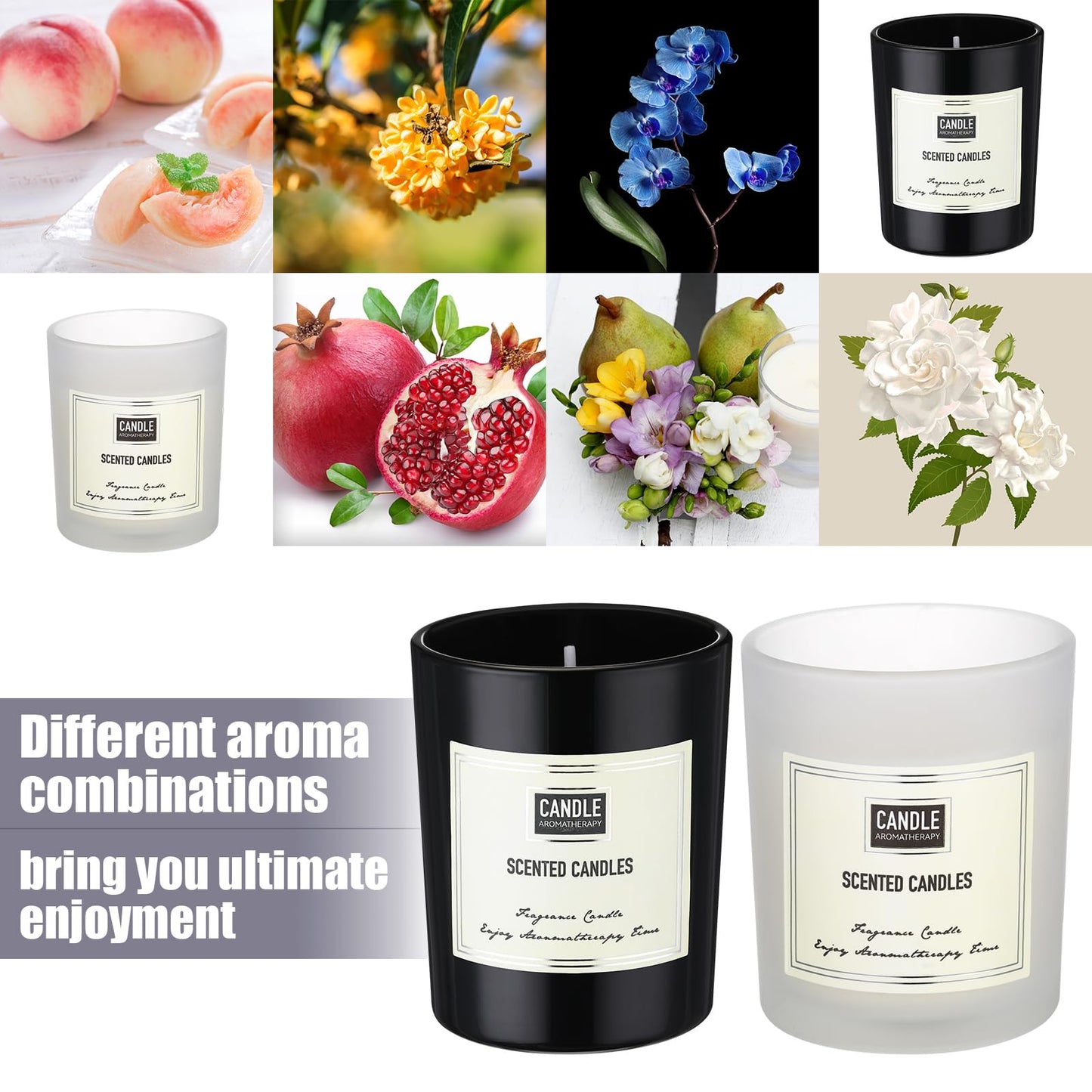 MTLEE 12 Pcs Candles for Home Scented Candles Gift Set for Women Long Lasting Aromatherapy Jar Candle Bulk Soy Wax Candles for Birthday Teacher Thanksgiving Anniversary (Fresh Scent)
