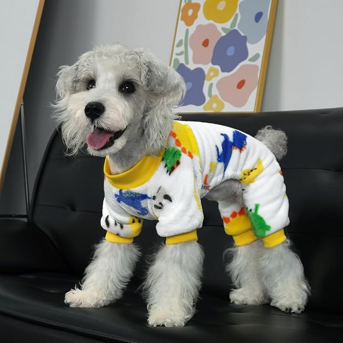 XPUDAC Dog Pajamas Fleece Dog Sweaters for Small Medium Dogs Girl Boy Soft Warm Pet Clothes for Doggie Winter Christmas(Large)