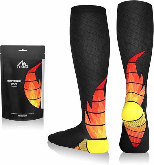 NEWZILL Medical Compression Socks for Women & Men, 20-30 mmHg Knee-High Support for Circulation, All-Day Comfort for Work Travel Running Cycling and Fitness