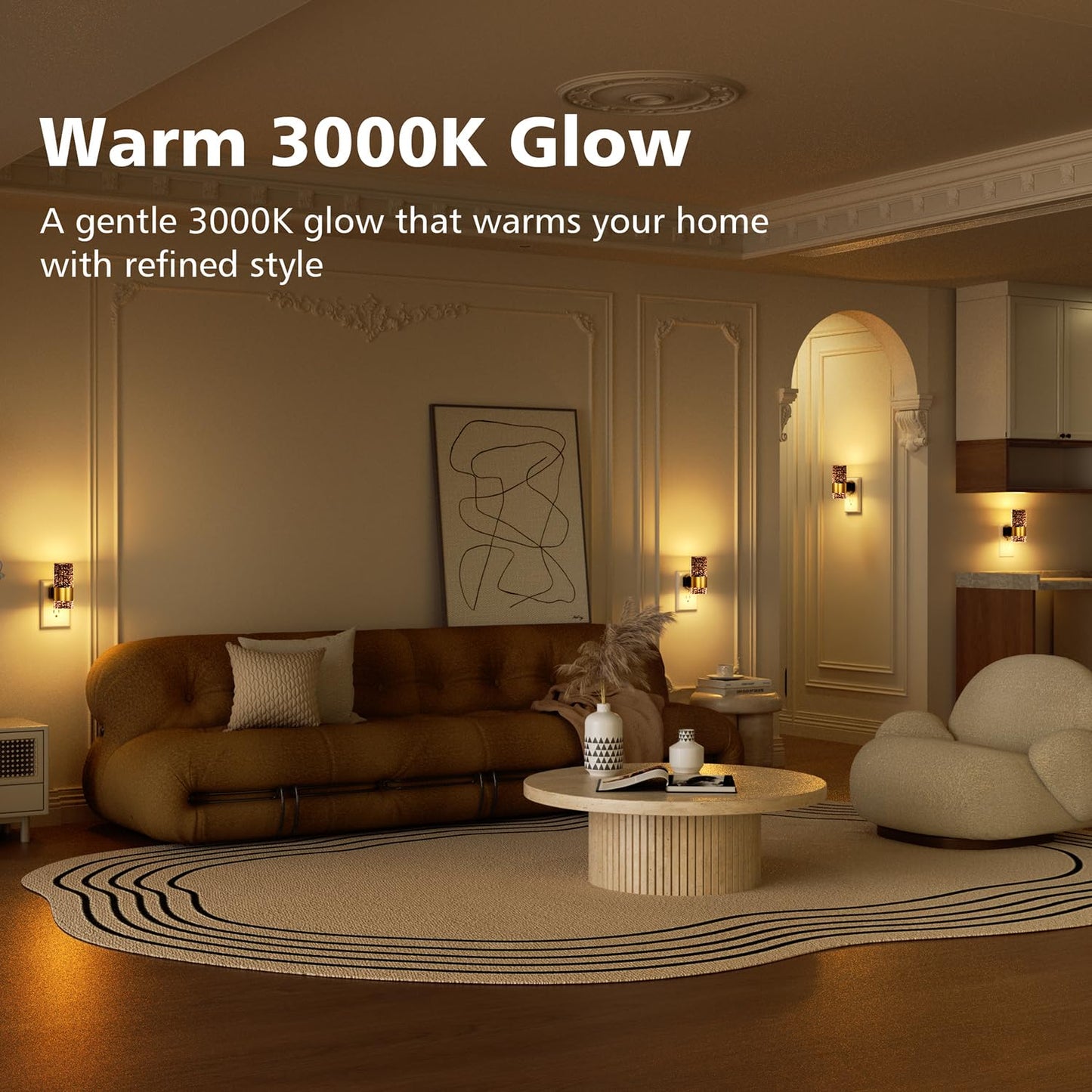TOSZMOK Night Lights Plug into Wall, 2 Pack Dimmable Plug in Night Light with Dusk to Dawn Sensor, 0-100LM Adjustable LED Nightlight, 3000K Warm White Acrylic Night Light for Bathroom Bedroom Hallway
