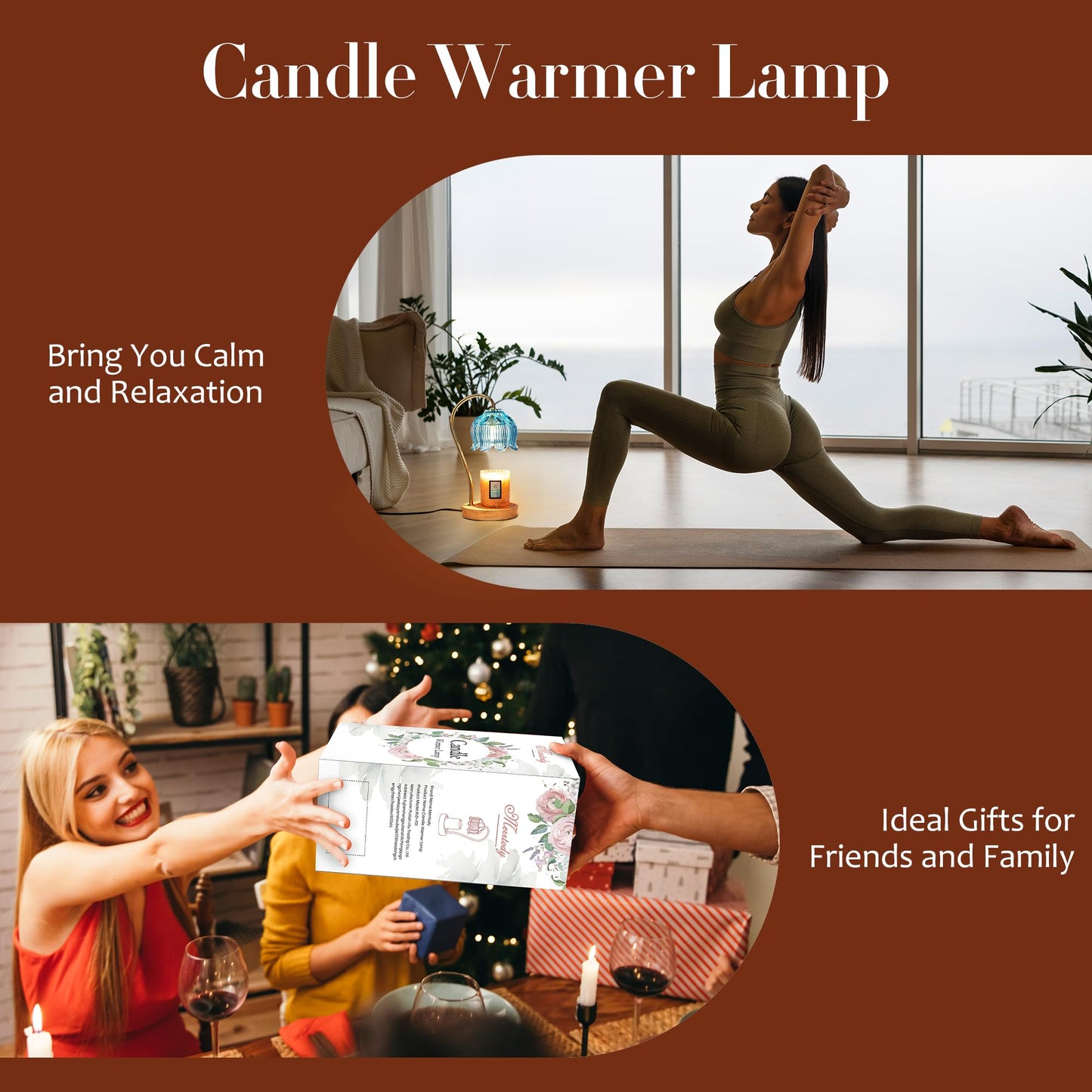 Merrtody Flower Candle Warmer Lamp with Timer & Dimmer - Fits All Jar Scented Candles - House Warming & Mother's Day Gift for Women，Mom，Her