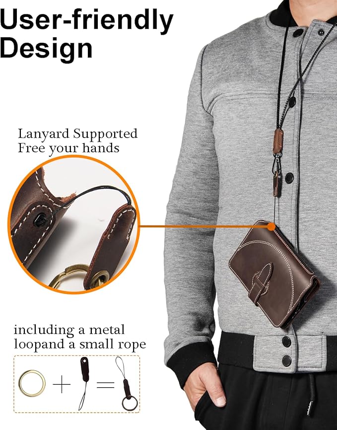 Leather Passport Holder for Travel with Airtag Slot, Passport Wallet for Men & Women,1-3 Passport Books,Passport Sleeves Travel Essential & Gift (Dark Coffee, With AirTag Slot)
