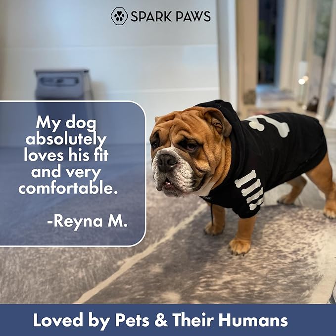 Spark Paws Dog Hoodie – Premium Dog Sweater for Small, Medium, and Large Dogs | Warm Outfits for French Bulldogs, Pitbull, Puppy, Winter Jacket Alternative - Woof - XL