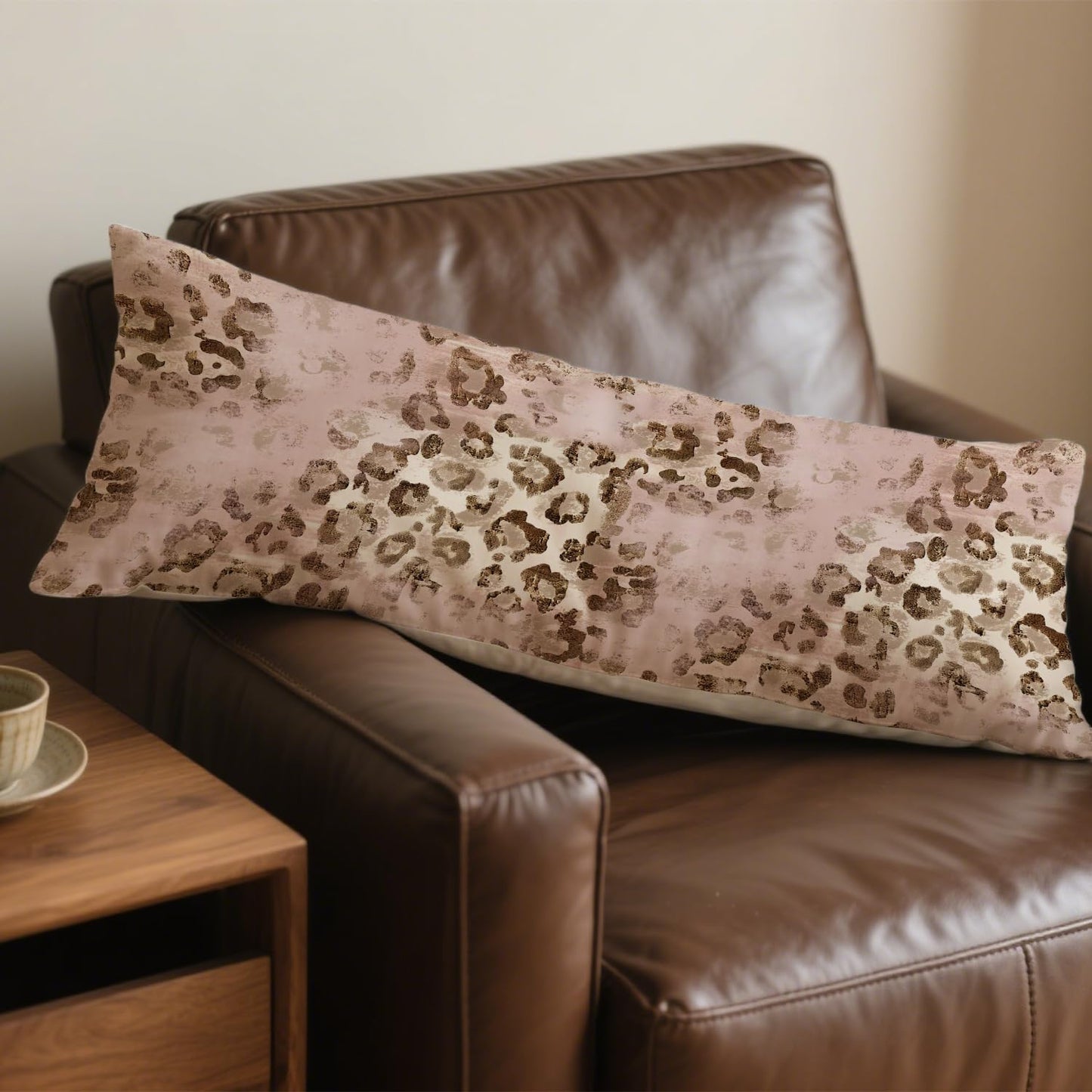 PIUD Pink Leopard Print 20x54 Body Pillow Cover, Pink Cheetah Print Room Decor, Funky Y2k Blush Pink Animal Print Decorative Long Body Pillow Cases for Girls Bedroom Dorm Apartment Bed Couch