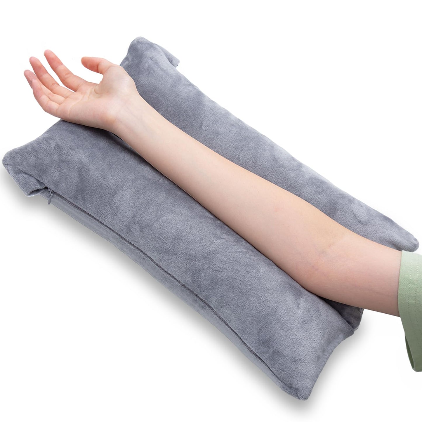 1 MIDDLE ONE Arm Pillow, Memory Foam Arm Rest Pillow for Adults and Side Sleepers, Elbow Support Elevation Pillow for Post Surgery and Numbness with Removable Cover (Grey)