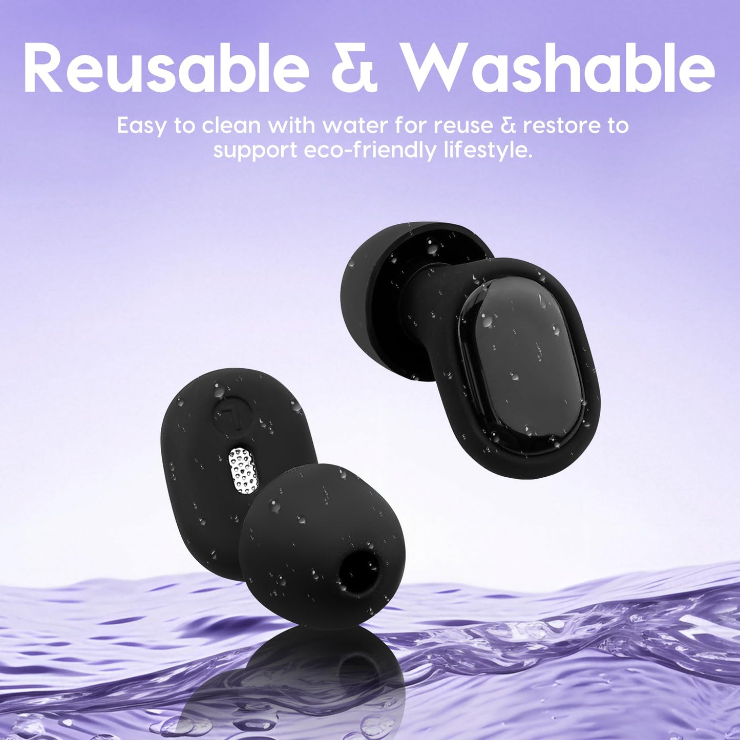 Ear Plugs for Sleeping-45dB Noise Cancelling Silicone Earplugs Side Sleeper