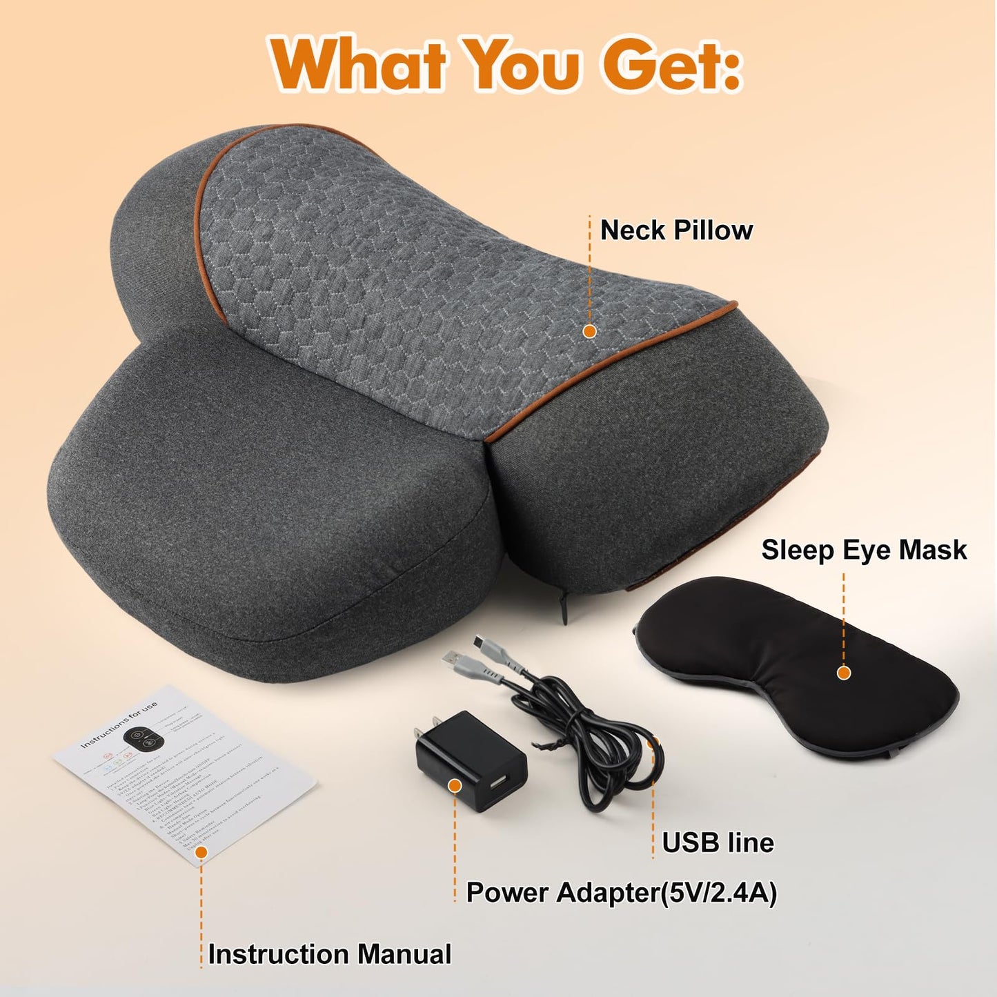 Moozerka 3 in 1 Cervical Neck Pillow Massage,Ergonomic Memory Foam Neck Cervical Traction Device,Portable Deep Tissue Relief Gift for Men and Women