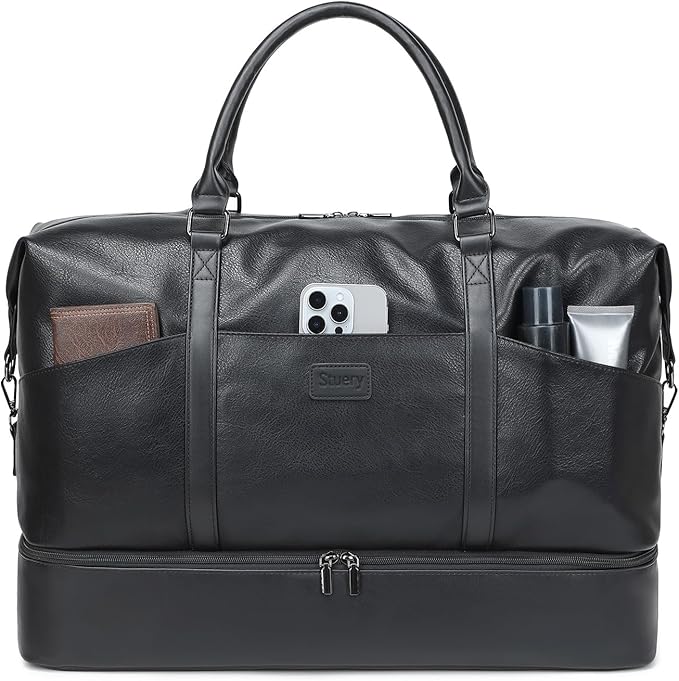 Weekender Bag, Large Travel Duffel Bag for Women, Carry on Overnight Bag with Shoe Compartment and Toiletry Bags