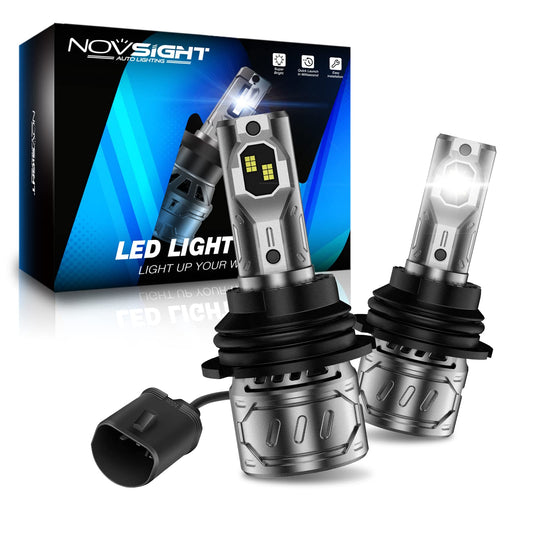NOVSIGHT 9004/HB1 Fog Bulbs, Upgraded 400% Brightness, Quick Installation, White, Pack of 2