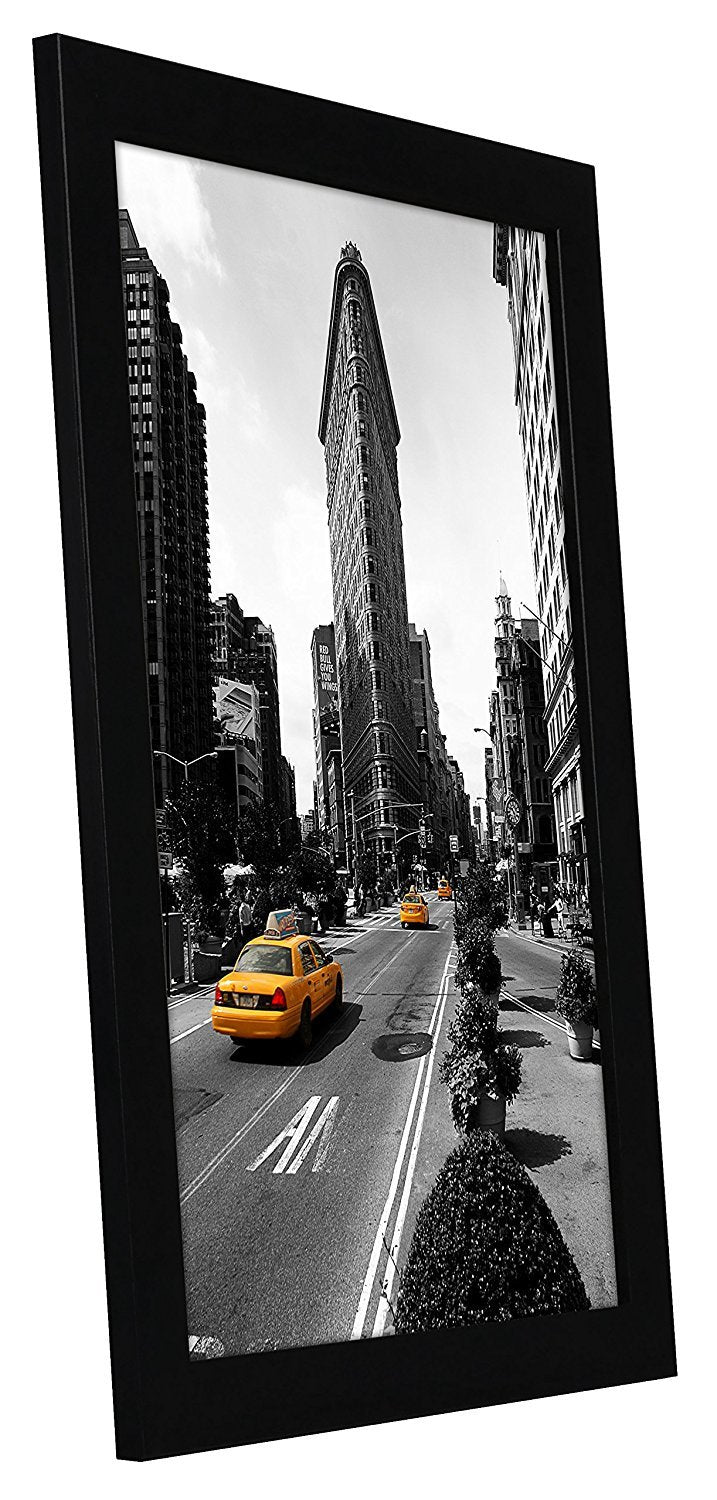 Americanflat 11x17 Picture Frame with Shatter-Resistant Glass - Signature Collection - Gallery-Style Frames Made of Engineered Wood - Photo Frame for Wall Display - Black