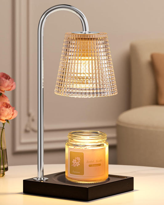 Hong-in Candle Warmer Lamp with Timer Dimmer,House Warming Gifts New Home Room Decor,Birthday Gifts for Women Mom Sister,Modern Wax Warmer for Scented Wax Jar Candles