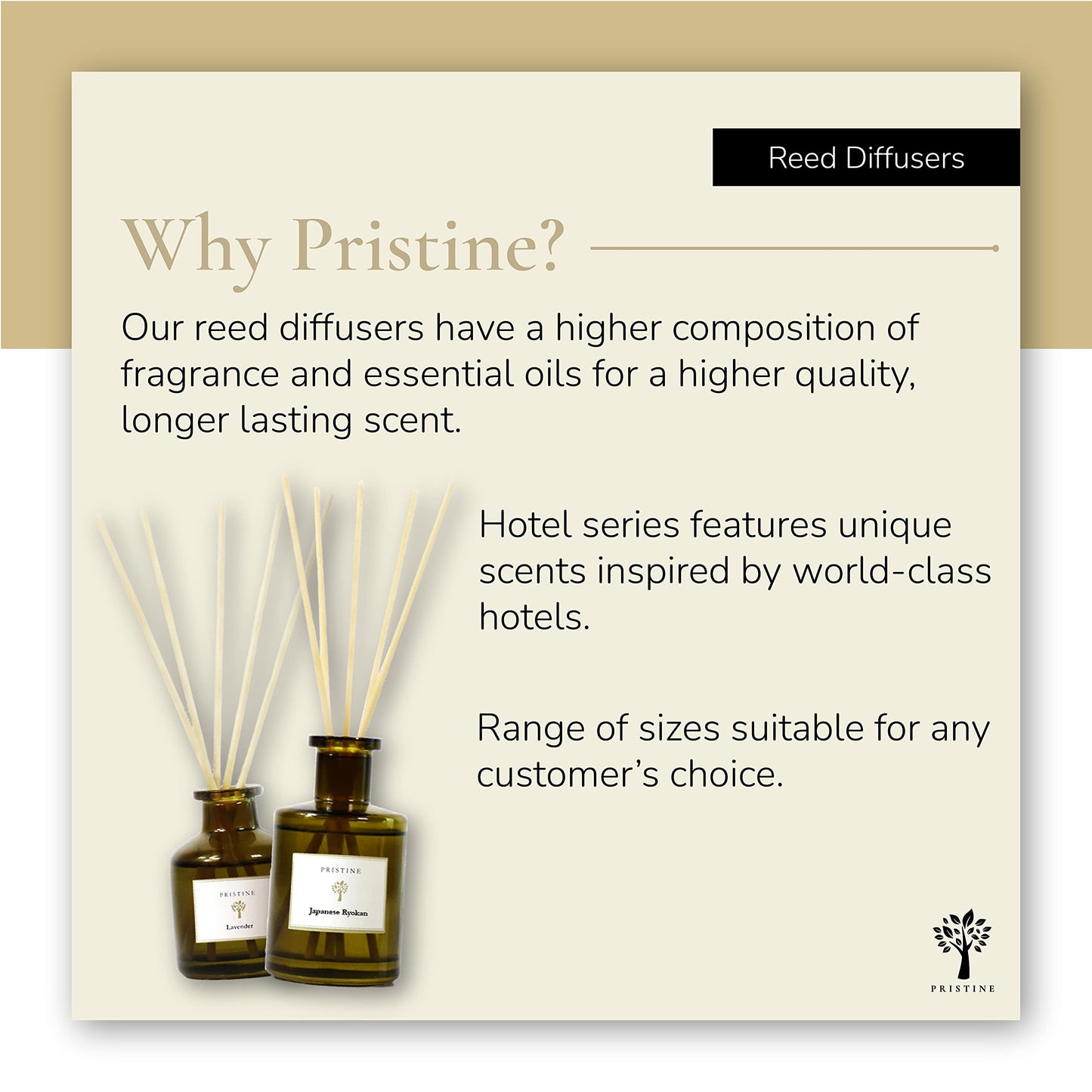 PRISTINE Lemongrass Reed Diffusers for Home & Bathroom | Fresh Lemongrass & Citronella Room Fragrance, Oil & Room Diffusers with Reeds Stick | Refreshing Home Fragrance Scent