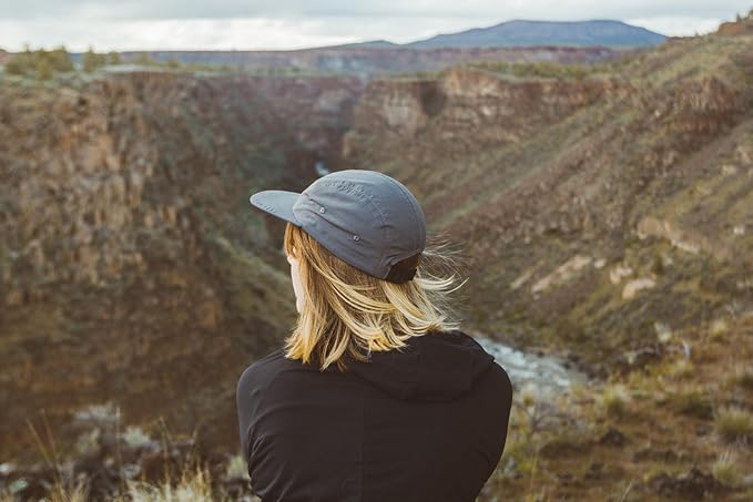 Tillak Wallowa Camp Hat, Lightweight Nylon 5 Panel Cap with Snap Closure