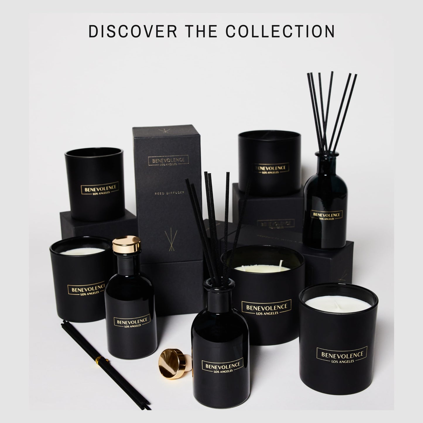 Benevolence LA Premium Lavender & Eucalyptus Reed Diffuser Set – Essential Oil Diffuser for Home & Bathroom – Up to 120-Day Fragrance with Rattan Sticks & Gift Box – Charcoal Glass Room Décor