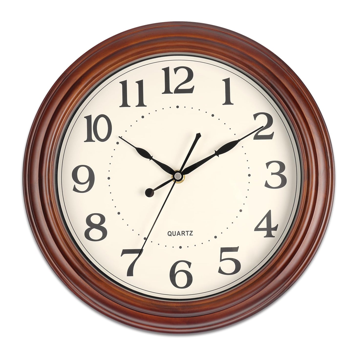 Vigorwise 12 Inch Wood Wall Clock, Retro Wooden Wall Clocks Battery Operated, Silent Wall Clock for Living Room Bedroom Housewarming Xmas New Year Present