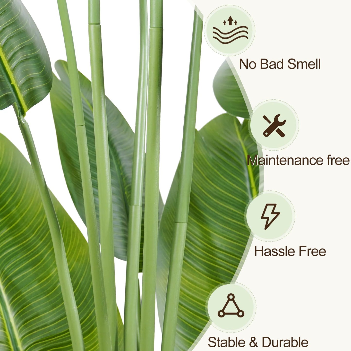 Keeplush Lifelike Bird of Paradise Artificial Plant,6ft Faux Banana Leaf Tree with 13 Trunks - Perfect Indoor Silk Floor Plant for Home Decor in Living Room, Office, and Bedroom 1Pack