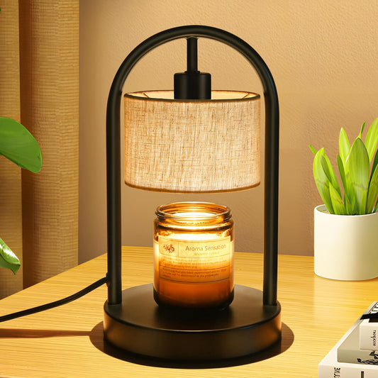 Omnikerlight Candle Warmer Lamp with Timer, Dimmable Candle Lamp Warmer for Jar Candles, Wax Warmer with 2 Bulbs, Birthday Gifts for Women Mom, House Warming Gifts New Home Decor (Single-Bracket)