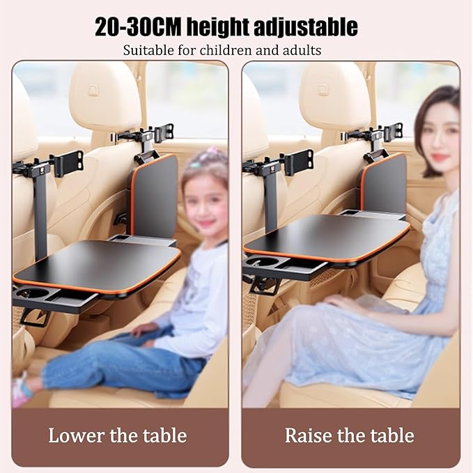 Portable Car Backseat Laptop Desk Car Seat Table Tray,Adjustable Seat Back Snack Tray for Car,Folding Telescopic Auto Food Trays Desk for Car Workstation,Passenger Seat Tray f Traveling.(Style2)