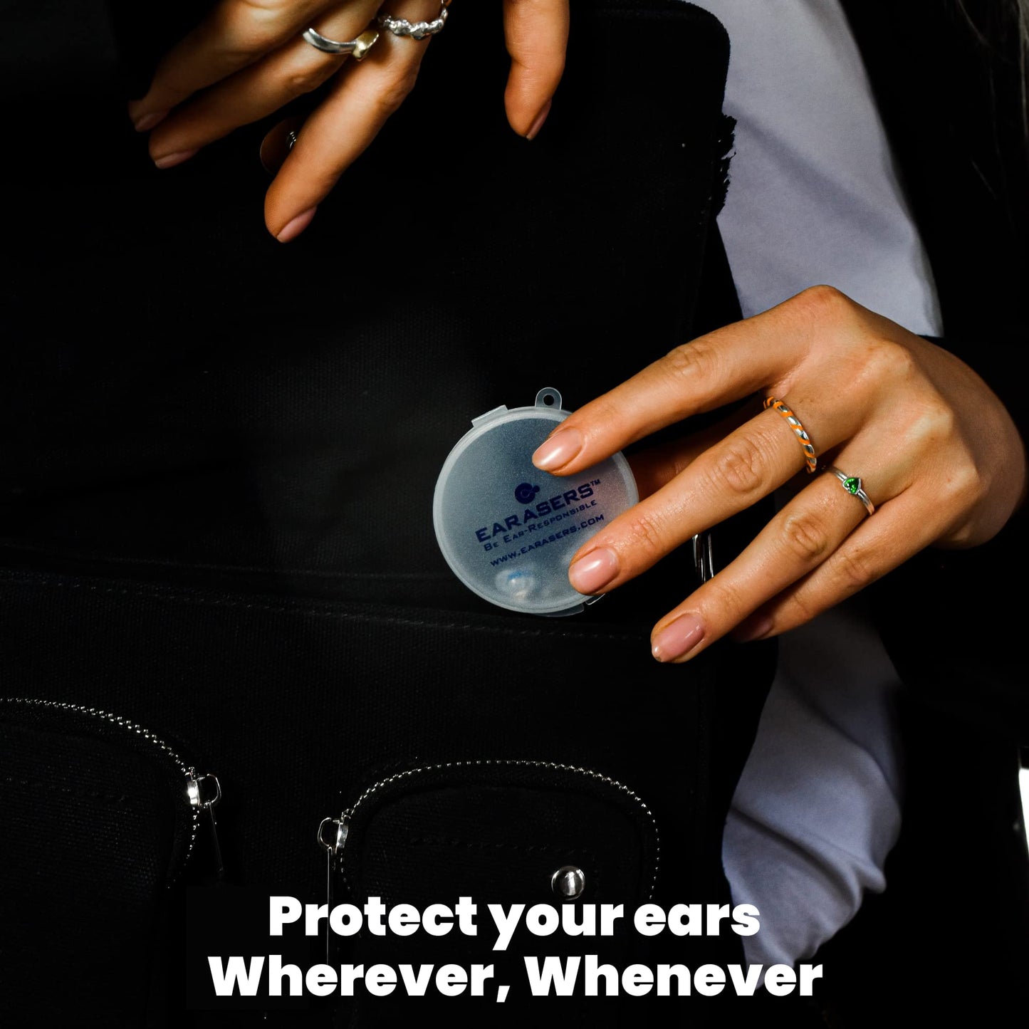 Earasers 19dB Noise Reducing Earplugs w/Case - Medium