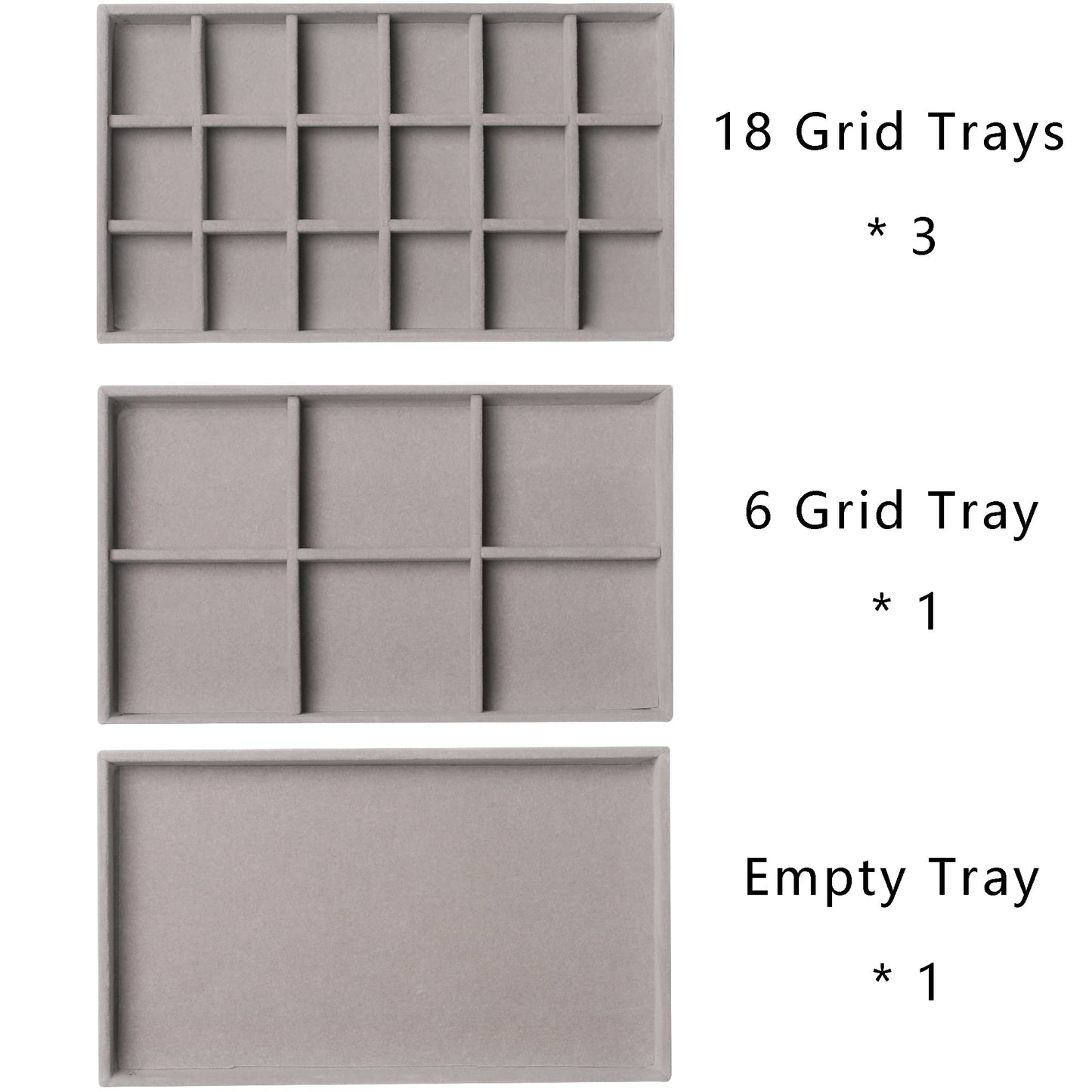 Frebeauty Acrylic Jewelry Organizer Earring Organizer Box with 5 Drawers Earring Holder Organizer with Velvet Trays Clear Jewelry Box for Women Earring Display for Rings Studs(Grey)