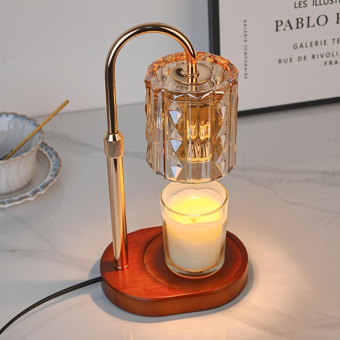 HAIDOLIANG Candle Warmer Lamp with Timer - Adjustable Height and Stepless Dimmable, Birthday Gifts for Women/Mom, Unique Teacher Appreciation Gifts