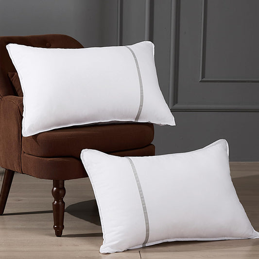 MUFEW Bed Pillows Standard Size Set of 2, Medium Firm Hotel Pillows for Sleeping, Cooling Pillows for Side & Back Sleepers, Down Alternative Filling, 20 x 26 Inches