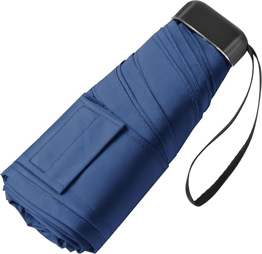 Mini Umbrella for Travel - Waterproof Portable Folding Umbrella Flat Compact Lightweight Small Umbrellas for Pocket Purse