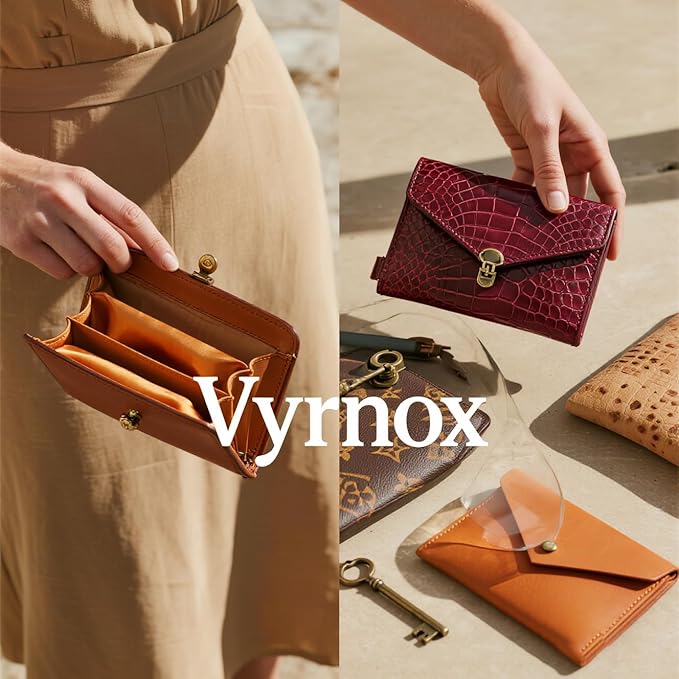 Vyrnox Genuine Leather Women's Long Vintage Zipper Money Clip Clutch Bag with RFID Blocking Coin Purse for Women Including Gift Box (Green)
