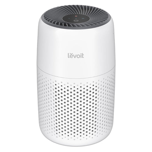 LEVOIT Air Purifiers for Bedroom Home Dorm, AHAM VERIFIDE, 3-in-1 Filter Cleaner With Aroma Pad, Filters Smoke, Allergens, Pet Dander, Odor, Dust, Office, Desktop, Core Mini-P, White