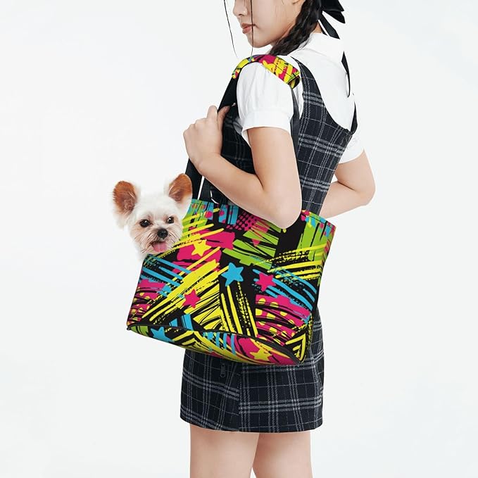 OEDTF Dog Purse Carrier with Safety Buckle, Dog Sling for Puppy and Cats Breathable Waterproof Wear-Resistant Foldable
